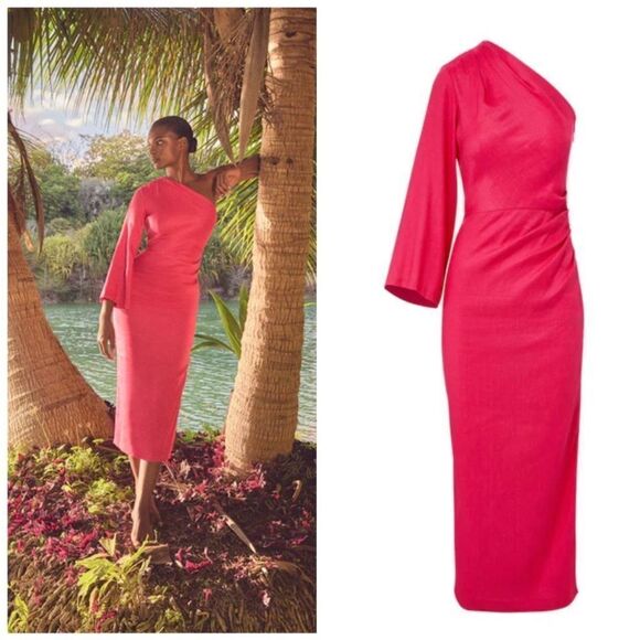 Veronica beard patsy linen Midi dress size 6 NWT $498 - Picture 4 of 8